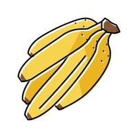 bundel van banaan kleur icoon vector illustratie