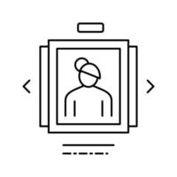 fotolijst adoptie lijn pictogram vectorillustratie vector