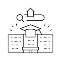 onderwijs in gebied lijn pictogram vectorillustratie vector