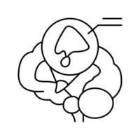 hypothalamus endocrinologie lijn pictogram vectorillustratie vector