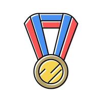 gouden medaille kleur pictogram vectorillustratie vector