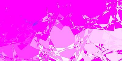 lichtpaarse, roze vector achtergrond met driehoeken.