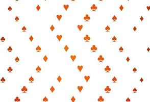 licht oranje vector patroon met symbool van kaarten.