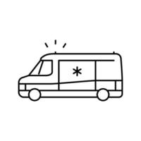 ambulance EHBO lijn pictogram vectorillustratie vector