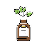 natuurlijke plant fytotherapie medicijnen fles kleur pictogram vectorillustratie vector