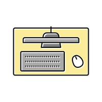 bureau mat kleur pictogram vectorillustratie vector