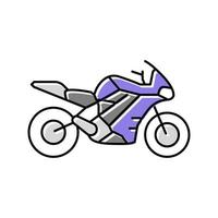 elektrische motorfiets kleur pictogram vectorillustratie vector