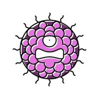 medisch bacterie virus kleur icoon vector illustratie