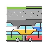 auto vervoer parkeren kleur pictogram vectorillustratie vector