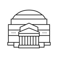 pantheon oude rome rooilijn pictogram vectorillustratie vector