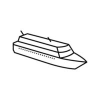 reis schip voering vervoer lijn icoon vector illustratie