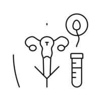 kunstmatige inseminatie lijn pictogram vector illustratie teken