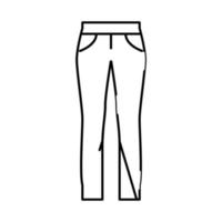 laag stijgen broek kleding lijn icoon vector illustratie