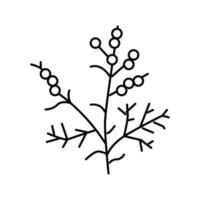 alsem plant lijn pictogram vectorillustratie vector