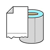 toilet papier rollen kleur icoon vector illustratie