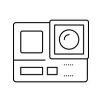 actie camera lijn pictogram vectorillustratie vector