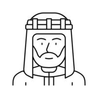 Egyptische burger lijn pictogram vectorillustratie vector