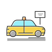 taxi stop motel kleur pictogram vectorillustratie vector