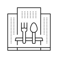 hotel catering service lijn pictogram vectorillustratie vector
