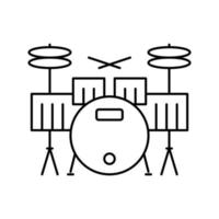 drum ritme bas instrument lijn pictogram vectorillustratie vector