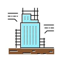 gebouw techniek kleur pictogram vectorillustratie vector