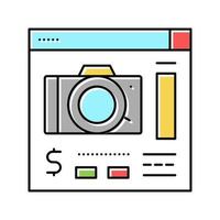foto camera winkel afdeling kleur pictogram vectorillustratie vector