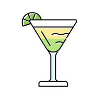 daiquiri cocktail glas drinken kleur icoon vector illustratie