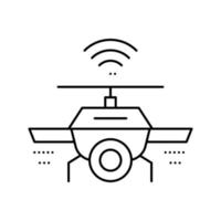 drone met wifi en camera lijn pictogram vectorillustratie vector