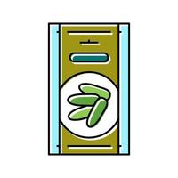 komkommer zaad kleur pictogram vectorillustratie vector