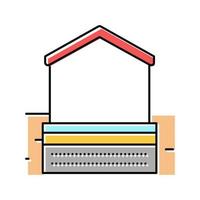 huis funderingssteen kleur pictogram vectorillustratie vector