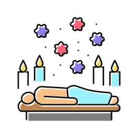 spa behandeling kleur pictogram vectorillustratie vector