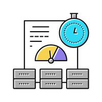 prestatie systeem kleur pictogram vectorillustratie vector