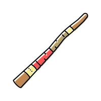 didgeridoo muzikant instrument kleur pictogram vectorillustratie vector