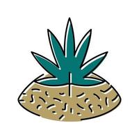 marihuana drug fabriek kleur icoon vector illustratie