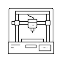 3D-printer lijn pictogram vectorillustratie vector