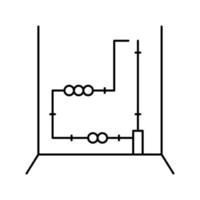 elektrische bedrading lijn pictogram vectorillustratie vector