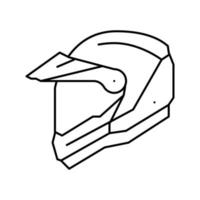 helm motorfiets lijn pictogram vectorillustratie vector