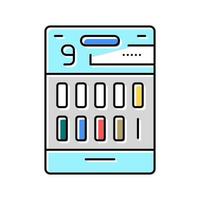 paneel 9 drug test kleur icoon vector illustratie