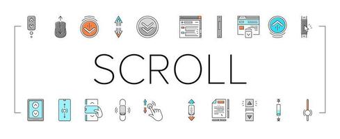 scroll computer muis cursor pictogrammen instellen vector