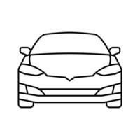 elektrisch auto vervoer voertuig lijn icoon vector illustratie