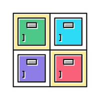kluisjes kleuterschool kleur icoon vector illustratie