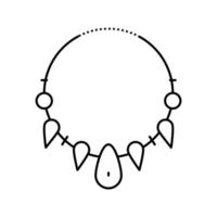 prehistorische ketting lijn pictogram vectorillustratie vector