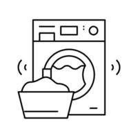 wasapparatuur voor het wassen van waslijn pictogram vectorillustratie vector