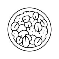 salade met spinazie lijn pictogram vectorillustratie vector