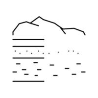 lithosfeer ecosysteem lijn pictogram vectorillustratie vector