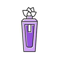 bloemen geur fles parfum kleur icoon vector illustratie