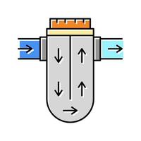 proces van waterfiltratie kleur pictogram vectorillustratie vector