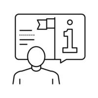 informatie expert lijn pictogram vectorillustratie vector