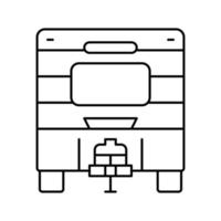 aanhangwagen vervoer voertuig lijn icoon vector illustratie