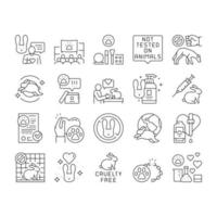 wreedheid gratis dieren collectie iconen set vector